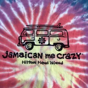 Tie-Dye "Jamaican Me Crazy: Hilton Head Island" T-shirt - Large